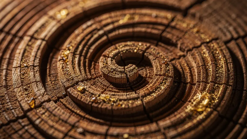 Spirale ascendente con nove livelli energetici rappresentati da gradazioni di luce