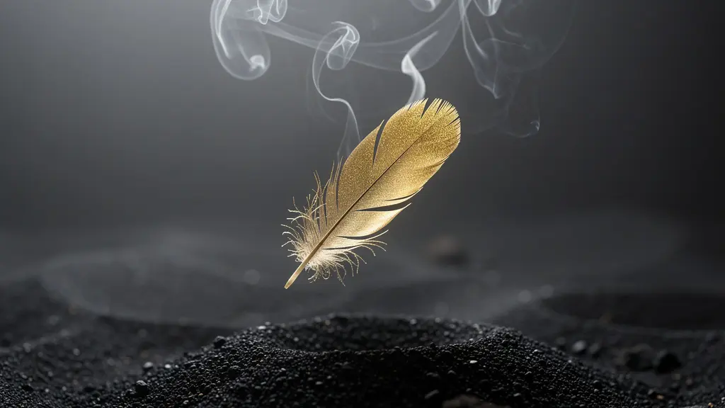 Una fenice dorata simbolo della rinascita e della trasformazione associate alla Casa 8 astrologica.