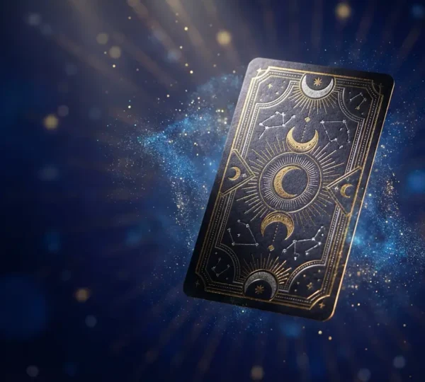 Lettura rapida dei tarocchi con una singola carta degli Arcani Maggiori in primo piano