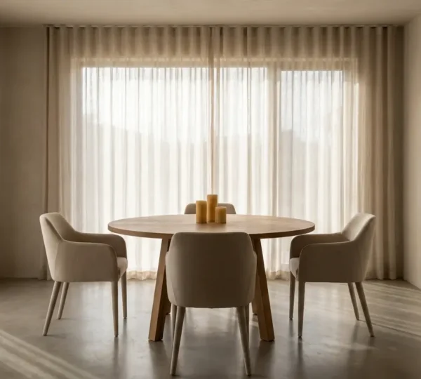 Un medium durante una seduta spiritica con candele e atmosfera intima