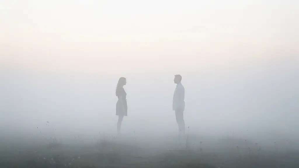 Coppia avvolta nella nebbia nettuniana che simboleggia l'illusione in amore