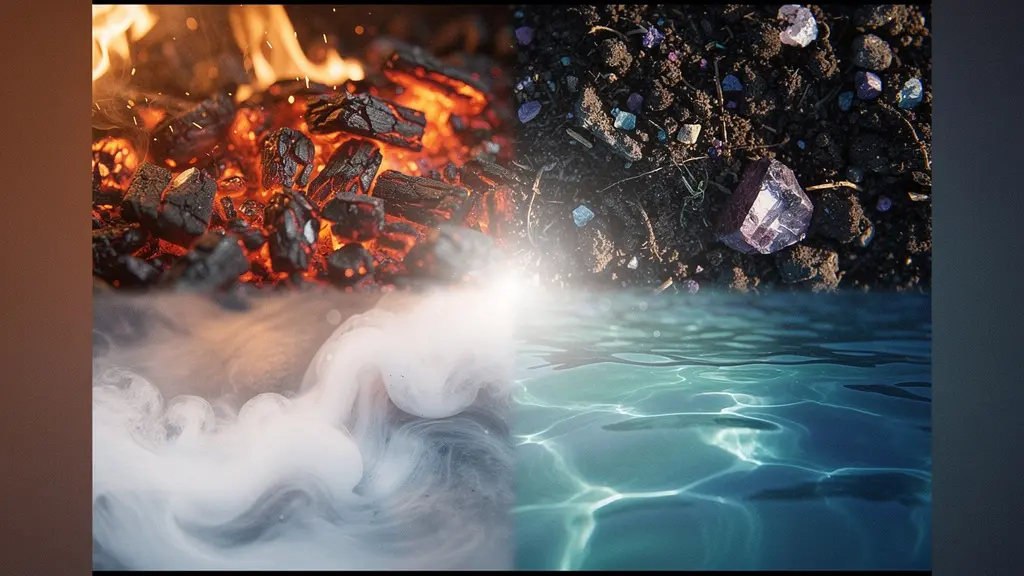 Rappresentazione simbolica dei quattro elementi astrologici in armonia